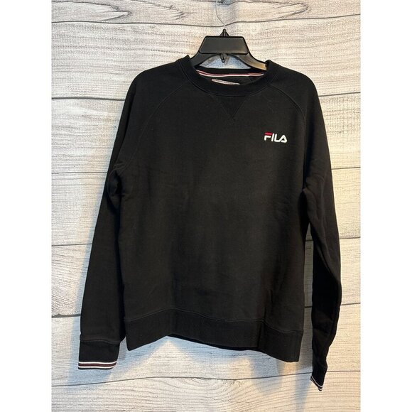 Fila Mens Black Crewneck Sweatshirt Size S - Picture 1 of 3